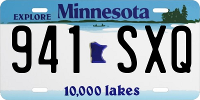 MN license plate 941SXQ