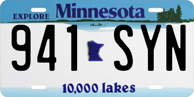 MN license plate 941SYN