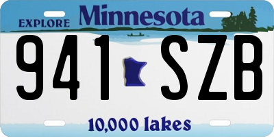 MN license plate 941SZB