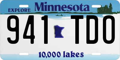 MN license plate 941TDO