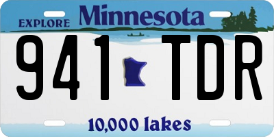 MN license plate 941TDR