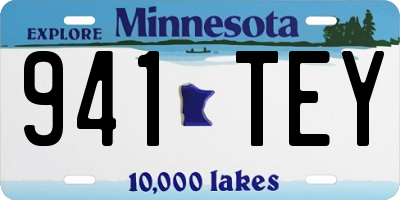 MN license plate 941TEY