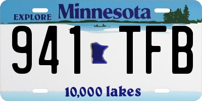 MN license plate 941TFB