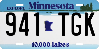 MN license plate 941TGK