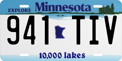 MN license plate 941TIV