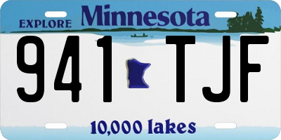 MN license plate 941TJF
