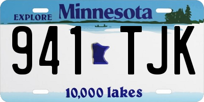 MN license plate 941TJK