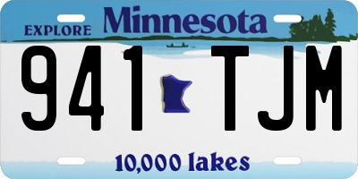 MN license plate 941TJM