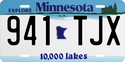 MN license plate 941TJX