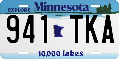 MN license plate 941TKA