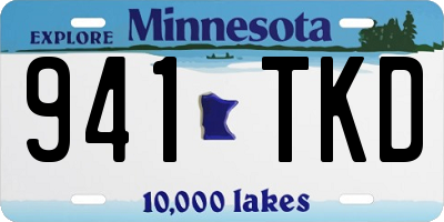 MN license plate 941TKD