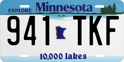 MN license plate 941TKF