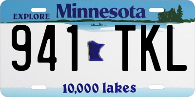 MN license plate 941TKL