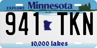 MN license plate 941TKN