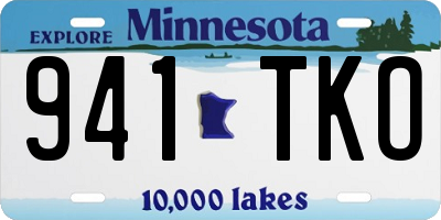 MN license plate 941TKO