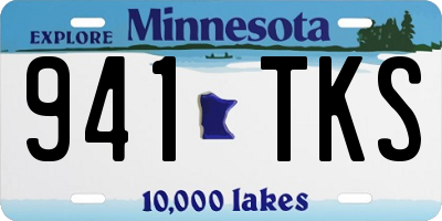 MN license plate 941TKS