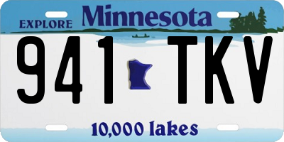 MN license plate 941TKV