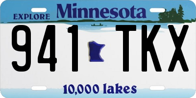 MN license plate 941TKX