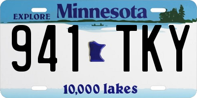 MN license plate 941TKY