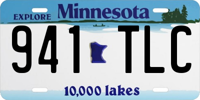 MN license plate 941TLC