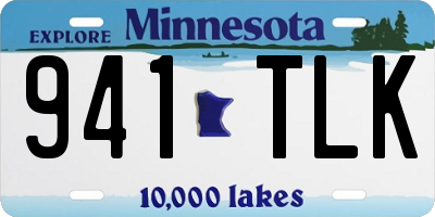 MN license plate 941TLK