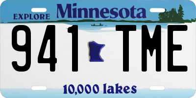 MN license plate 941TME