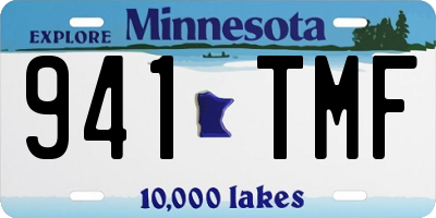 MN license plate 941TMF