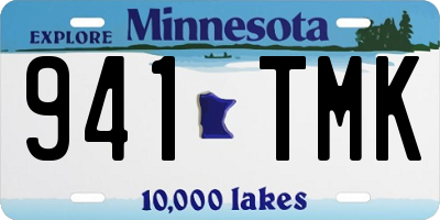 MN license plate 941TMK