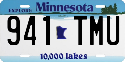MN license plate 941TMU