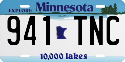 MN license plate 941TNC