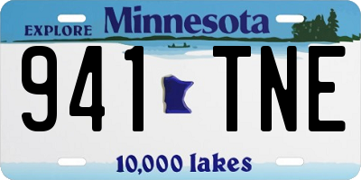 MN license plate 941TNE