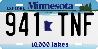 MN license plate 941TNF