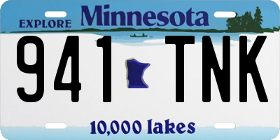 MN license plate 941TNK