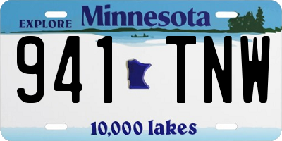MN license plate 941TNW