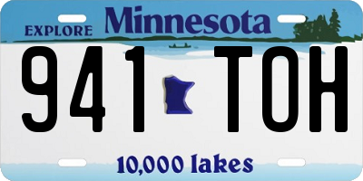 MN license plate 941TOH