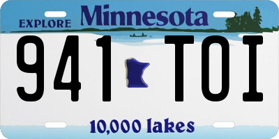 MN license plate 941TOI