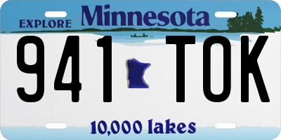 MN license plate 941TOK