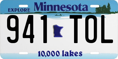 MN license plate 941TOL