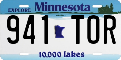MN license plate 941TOR