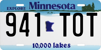 MN license plate 941TOT