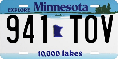 MN license plate 941TOV