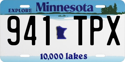 MN license plate 941TPX