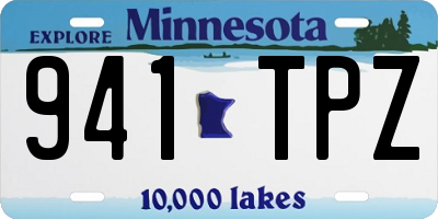 MN license plate 941TPZ