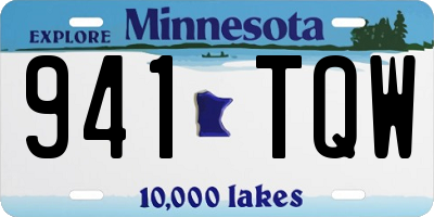 MN license plate 941TQW