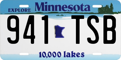MN license plate 941TSB