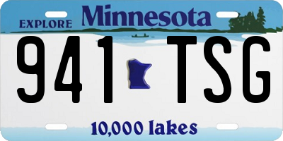 MN license plate 941TSG