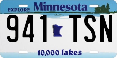 MN license plate 941TSN