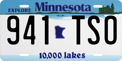 MN license plate 941TSO