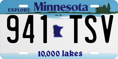 MN license plate 941TSV