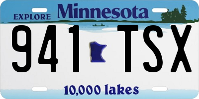 MN license plate 941TSX